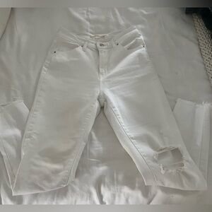 Levi’s 721 White High Rise Skinny Ankle Size 28